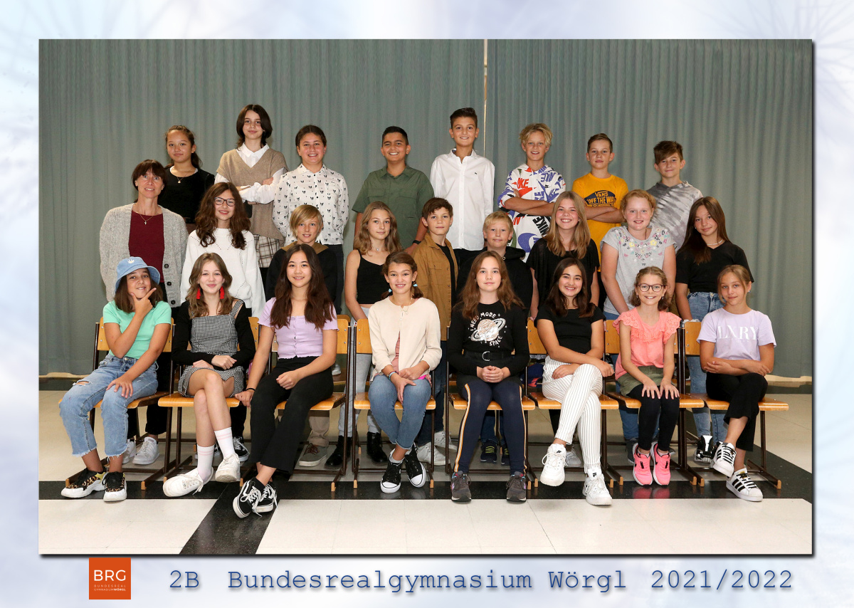 Klassenfoto 2b 2021/22 | KV Prof. Mag. Patrizia Brenner-Gems | BRG Wörgl