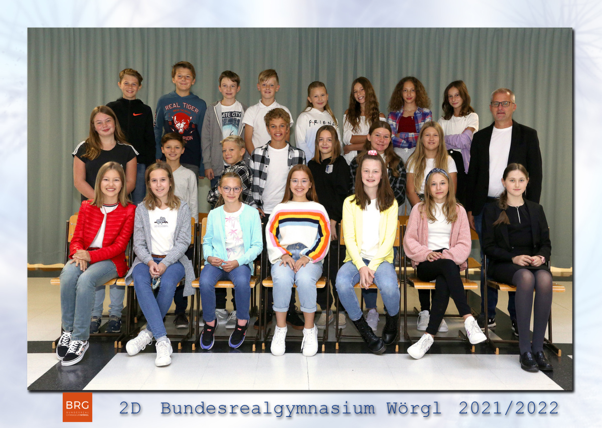 Klassenfoto 2d 2021/22 | KV Prof. OStR Mag. Ernst Larcher | BRG Wörgl