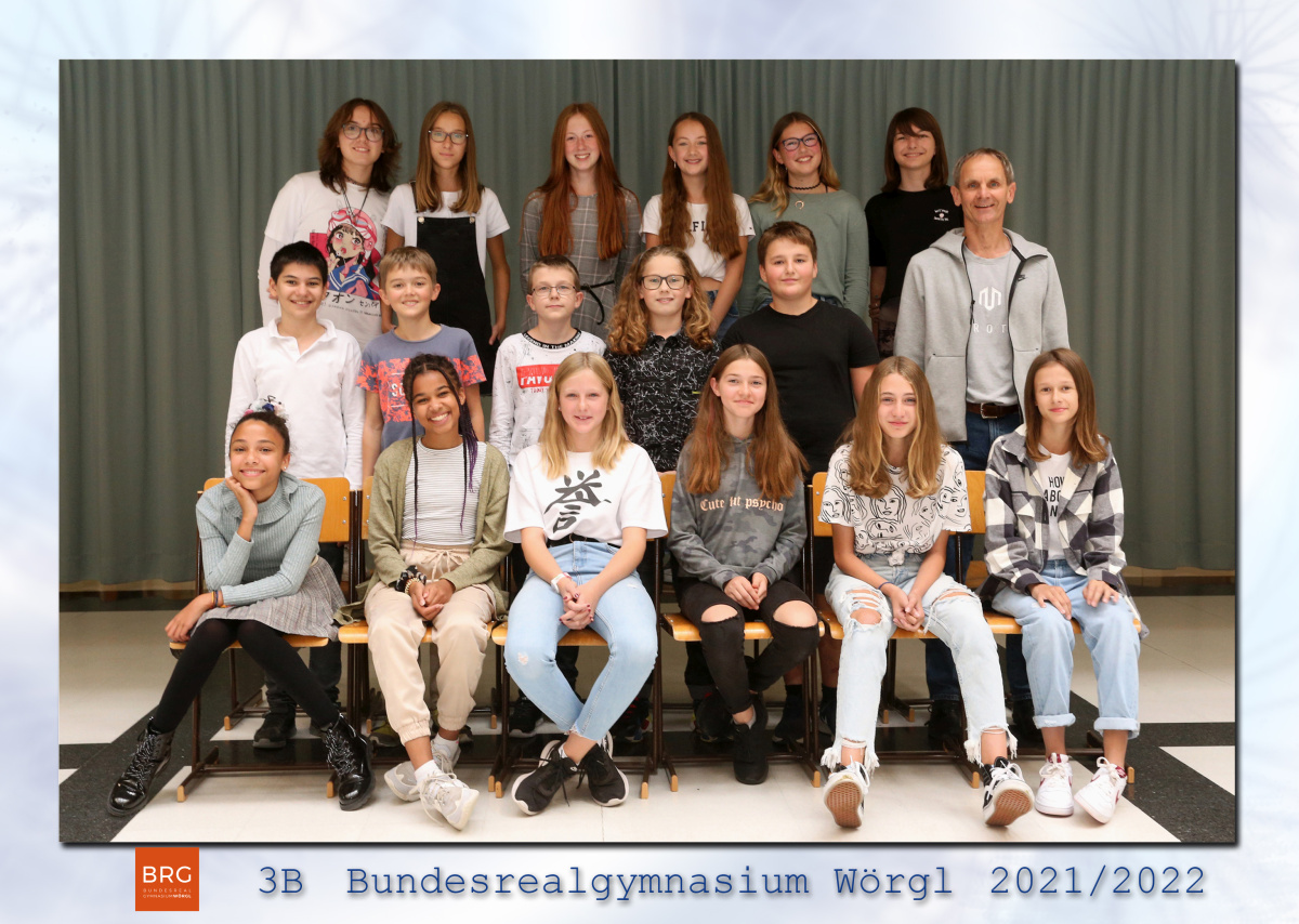 Klassenfoto 3b 2021/22 | KV Prof. Mag. Peter Traxler | BRG Wörgl