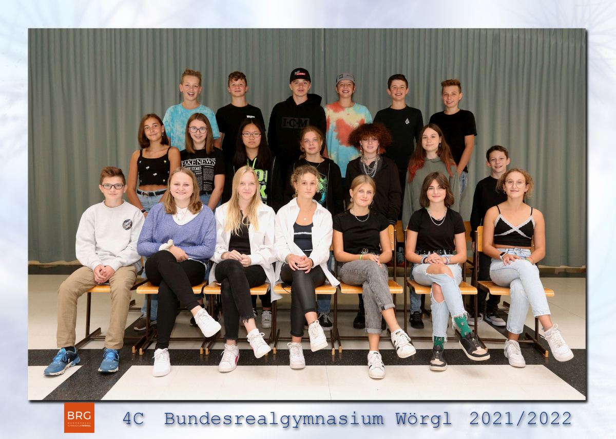 Klassenfoto 4c 2021/22 | KV Prof. Mag. Andrea Brecher | BRG Wörgl