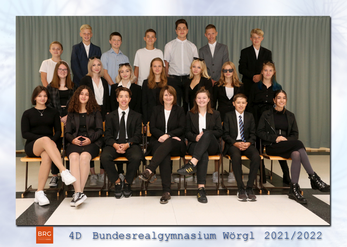 Klassenfoto 4d 2021/22 | KV Prof. Mag. Dr. Stephanie Mauracher | BRG Wörgl