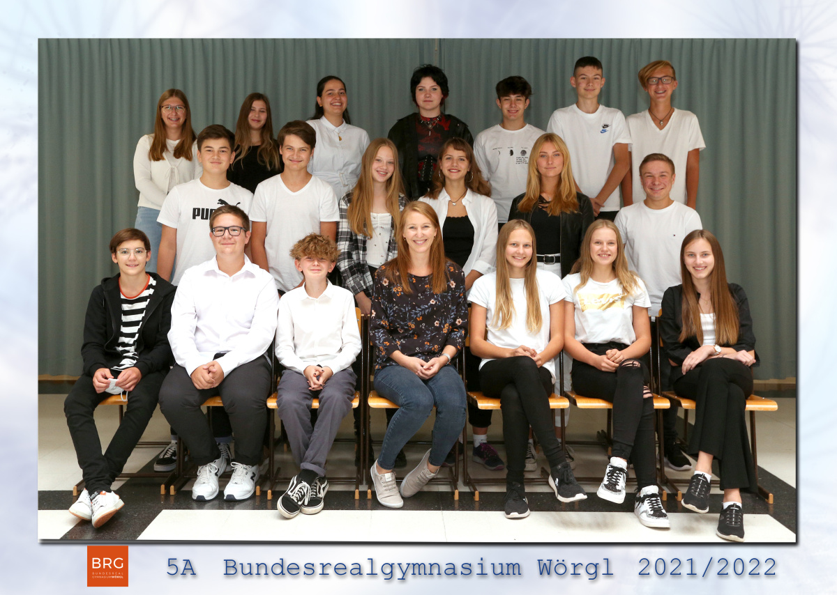 Klassenfoto 5a 2021/22 | KV Prof. Mag. Lisa-Maria Pintar | BRG Wörgl